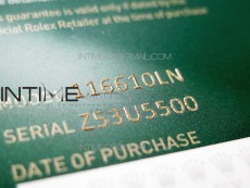 Rolex Warranty Card with tag 2020 Version