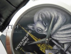 Classic 5077P-102 SS Case FLF Best Edition Real Enamel Dial 4 Black Leather strap Cal.240