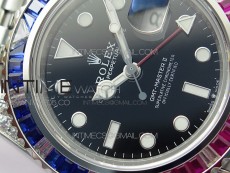 GMT-Master II Red/Blue Diamonds Bezel 904L Steel GMF Best Edition SA3285 CHS V3
