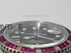 GMT-Master II Red/Blue Diamonds Bezel 904L Steel GMF Best Edition SA3285 CHS V3