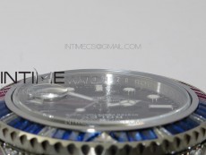 GMT-Master II Red/Blue Diamonds Bezel 904L Steel GMF Best Edition SA3285 CHS V3