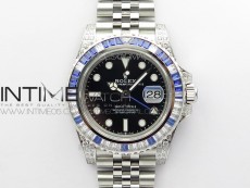 GMT-Master II White/Blue Diamonds Bezel 904L Steel GMF Best Edition SA3285 CHS V3
