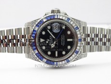 GMT-Master II White/Blue Diamonds Bezel 904L Steel GMF Best Edition SA3285 CHS V3