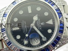 GMT-Master II White/Blue Diamonds Bezel 904L Steel GMF Best Edition SA3285 CHS V3