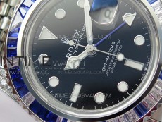GMT-Master II White/Blue Diamonds Bezel 904L Steel GMF Best Edition SA3285 CHS V3