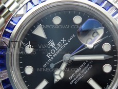 GMT-Master II White/Blue Diamonds Bezel 904L Steel GMF Best Edition SA3285 CHS V3