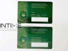 Rolex Warranty Card with tag 2020 Version