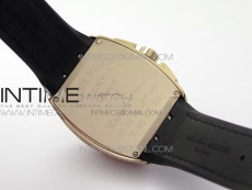 Vanguard V45 Chrono RG pave crystals ABF Best Edition Black Dial on Black Gummy Strap A7750