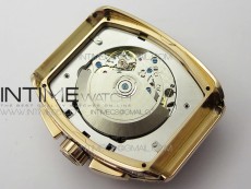 Vanguard V45 Chrono RG pave crystals ABF Best Edition Black Dial on Black Gummy Strap A7750