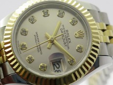 Datejust 28mm 279173 SS/YG BP Best Edition Silver Crystals Markers Dial on SS/YG Jubilee Bracelet ETA2671