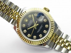 Datejust 28mm 279173 SS/YG BP Best Edition Black Crystals Markers Dial on SS/YG Jubilee Bracelet ETA2671