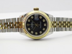 Datejust 28mm 279173 SS/YG BP Best Edition Black Crystals Markers Dial on SS/YG Jubilee Bracelet ETA2671