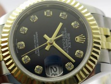 Datejust 28mm 279173 SS/YG BP Best Edition Black Crystals Markers Dial on SS/YG Jubilee Bracelet ETA2671