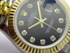 Datejust 28mm 279173 SS/YG BP Best Edition Black Crystals Markers Dial on SS/YG Jubilee Bracelet ETA2671