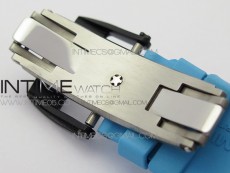 RM055 Real NTPT ZF 1:1 Best Edition Skeleton Dial on Blue Rubber Strap SEIKO Movement