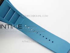 RM055 Real NTPT ZF 1:1 Best Edition Skeleton Dial on Blue Rubber Strap SEIKO Movement