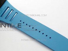 RM055 Real NTPT ZF 1:1 Best Edition Skeleton Dial on Blue Rubber Strap SEIKO Movement