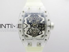 RM056-02 Transparent Tourbillon EURF Best Edition Skeleton Dial on Rubber Strap V2