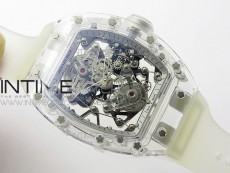 RM056-02 Transparent Tourbillon EURF Best Edition Skeleton Dial on Rubber Strap V2