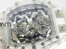 RM056-02 Transparent Tourbillon EURF Best Edition Skeleton Dial on Rubber Strap V2