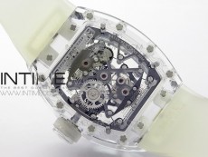 RM056-02 Transparent Tourbillon EURF Best Edition Skeleton Dial on Rubber Strap V2