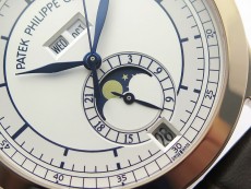 Annual Calendar Complications 5396 RG GRF Best Edition White dial Blue Markers on Brown leather strap A324