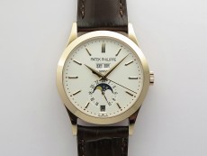 Annual Calendar Complications 5396 RG GRF Best Edition White dial on Brown leather strap A324