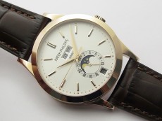 Annual Calendar Complications 5396 RG GRF Best Edition White dial on Brown leather strap A324