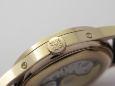 Annual Calendar Complications 5396 RG GRF Best Edition White dial Numbers Markers Blue Markers on Brown leather strap A324