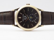 Annual Calendar Complications 5396 RG GRF Best Edition Black dial on Brown leather strap A324