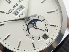 Annual Calendar Complications 5396 SS GRF Best Edition White Dial Sticks Markers on Black leather strap A324