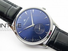 Master Ultra Thin Small Second SS ZF 1:1 Best Edition Blue Dial on Black Leather Strap A896