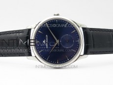 Master Ultra Thin Small Second SS ZF 1:1 Best Edition Blue Dial on Black Leather Strap A896