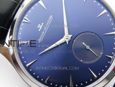 Master Ultra Thin Small Second SS ZF 1:1 Best Edition Blue Dial on Black Leather Strap A896