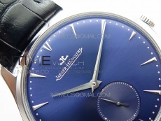 Master Ultra Thin Small Second SS ZF 1:1 Best Edition Blue Dial on Black Leather Strap A896