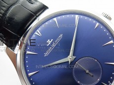 Master Ultra Thin Small Second SS ZF 1:1 Best Edition Blue Dial on Black Leather Strap A896