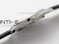 Master Ultra Thin Small Second SS ZF 1:1 Best Edition Blue Dial on Black Leather Strap A896