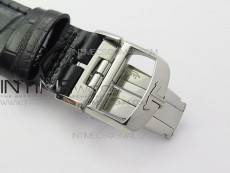 Master Ultra Thin Small Second SS ZF 1:1 Best Edition Blue Dial on Black Leather Strap A896