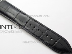 Master Ultra Thin Small Second SS ZF 1:1 Best Edition Blue Dial on Black Leather Strap A896