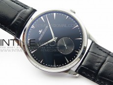 Master Ultra Thin Small Second SS ZF 1:1 Best Edition Black Dial on Black Leather Strap A896