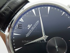 Master Ultra Thin Small Second SS ZF 1:1 Best Edition Black Dial on Black Leather Strap A896
