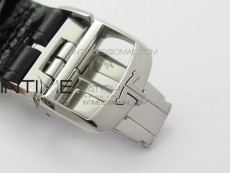 Master Ultra Thin Small Second SS ZF 1:1 Best Edition Black Dial on Black Leather Strap A896