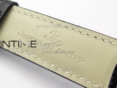 Master Ultra Thin Small Second SS ZF 1:1 Best Edition Black Dial on Black Leather Strap A896