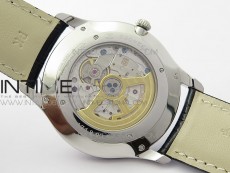 Master Ultra Thin Small Second SS ZF 1:1 Best Edition Black Dial on Black Leather Strap A896