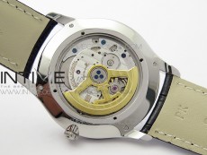 Master Ultra Thin Small Second SS ZF 1:1 Best Edition Black Dial on Black Leather Strap A896