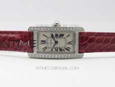 Tank WJTA0029 29mm 8848F Crystal Bezel SS Silver Dial on Pink Croco Strap Ronda Quartz