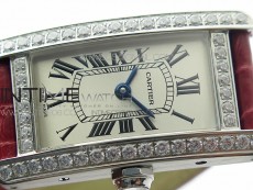 Tank WJTA0029 29mm 8848F Crystal Bezel SS Silver Dial on Pink Croco Strap Ronda Quartz