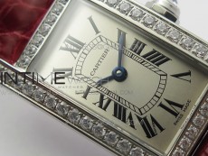 Tank WJTA0029 29mm 8848F Crystal Bezel SS Silver Dial on Pink Croco Strap Ronda Quartz