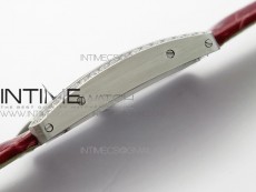 Tank WJTA0029 29mm 8848F Crystal Bezel SS Silver Dial on Pink Croco Strap Ronda Quartz