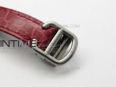 Tank WJTA0029 29mm 8848F Crystal Bezel SS Silver Dial on Pink Croco Strap Ronda Quartz